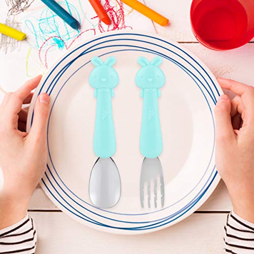 NUOBESTY Vorken en Lepels Kinderbestek Roestvrij Staal Kinderen Bestekset Lepels Sporks Peuter Gebruiksvoorwerpen - Image 3