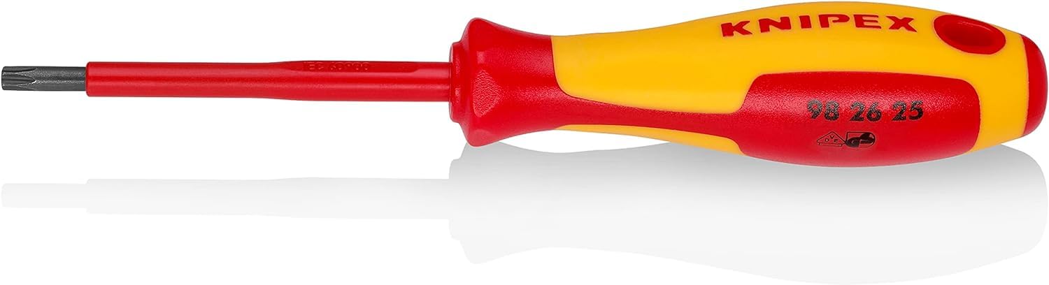 KNIPEX Screwdrivers for Torx Screws Insulating Multi-Component Handle, VDE-Tested 185 mm, 98 26 25