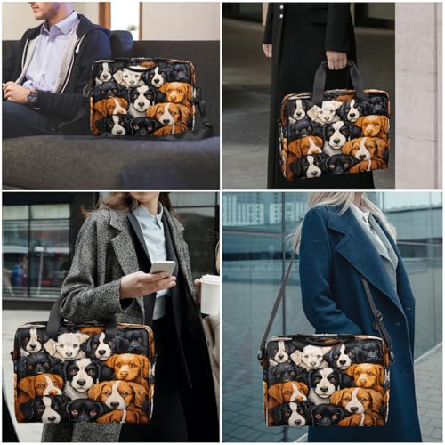 Bolso para laptop 15.6-16 pulgadas con diseño de perros miniatura 2