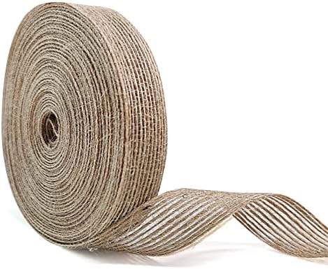 Bealif Burlap Ribbons 10M Jute Ribbon, 10MM Gift Ribbon Vintage Hessian Craft Ribbon for DIY Sewing Project, Gift Wrapping, Crafts, Florist Flower Wedding Christmas Decoration