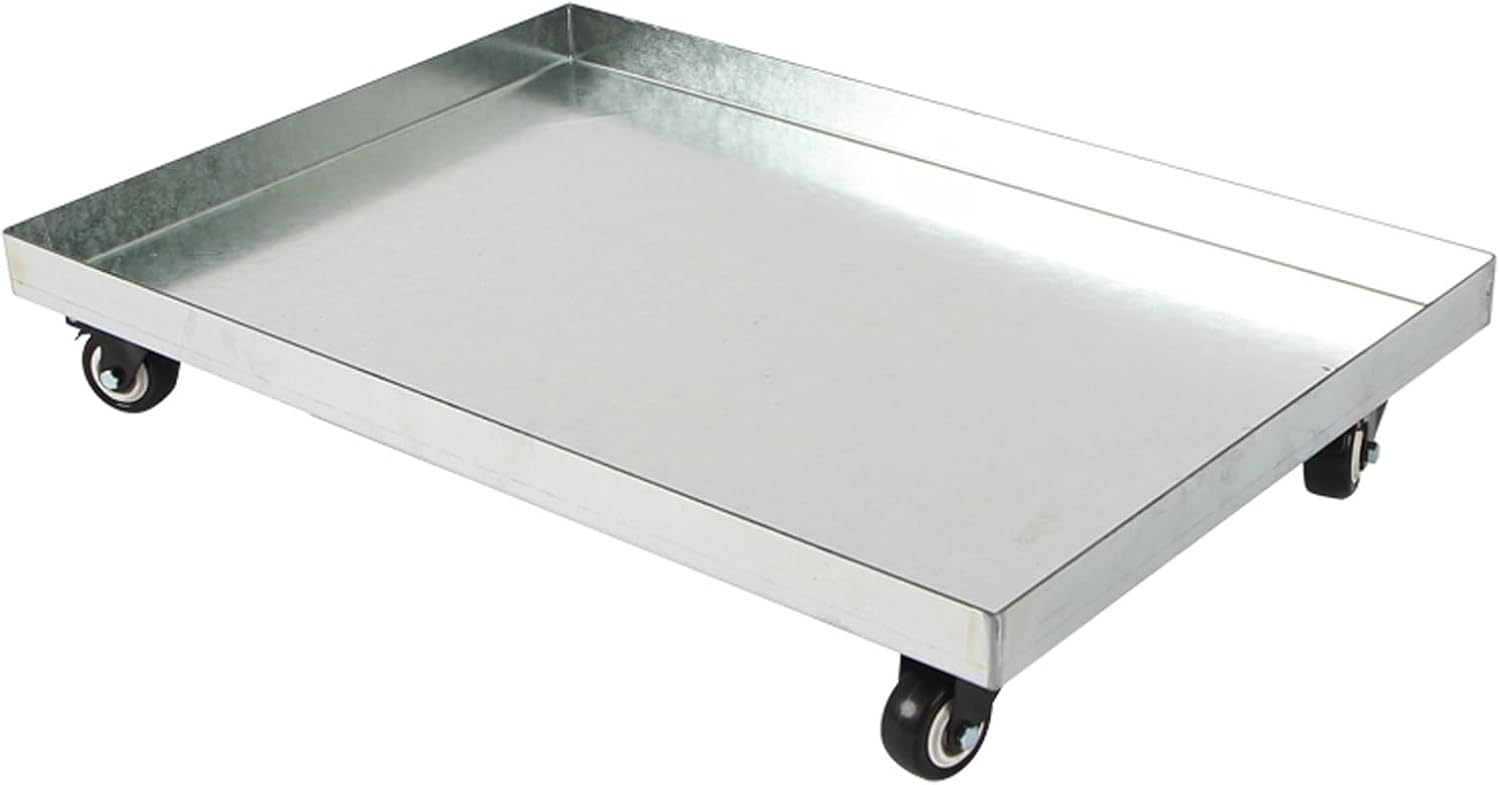 ステンレス製ドリップパン、オイルドレンパレット、洗濯機用ドリップパン、ユニバーサルホイール付き床置き植物用ウォータートレイ、食器洗い