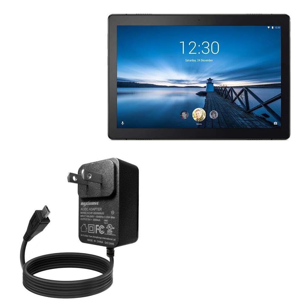 BoxWave Charger Compatible with Lenovo Tab M10 - Wall Charger Direct (15W), Rapid Charge Your Device with Built-in 6ft Cable