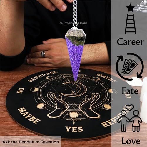 Image of Stichtite Pendulum Dowsing Tool - Natural Crystal Pendulum for Spiritual Guidance - Premium Dowser Pendulum for Accurate Divination and Energy Healing - Perfect for Energy Healing and Chakra Balancing - Handcrafted with Precision and Elegance