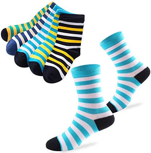 RVÉSCHZ Boys Socks Toddler Kids Toe Dress Cotton Bamboo Socks 2-11Y