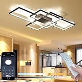 KOVOL LED シーリングライト 6畳 8畳 10畳 適用 おしゃれ 北欧 照明器具 天井 APP遠隔制御 無段階調光調色 リモコン付き 日本語取説付き リモコン/スマホAPPで遠隔制御 引っ掛対応 工事不要 常夜灯 タイミング機能 インテリア ライト リビング 間接照明 和室 居間 省エネ 高輝度 昼白色 昼光色 電球色