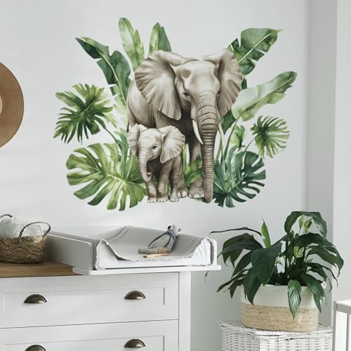 Vinilo Decorativo Elefantes Acuarela para Decoración Infantil miniatura 4