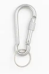 Kit Com 12 Chaveiros Mosquetão De Alumínio Com Trava Rosqueável Multiuso 11x6,5 cm Para Chaves Mochilas Bolsas Acessórios Camping Cor Sortida