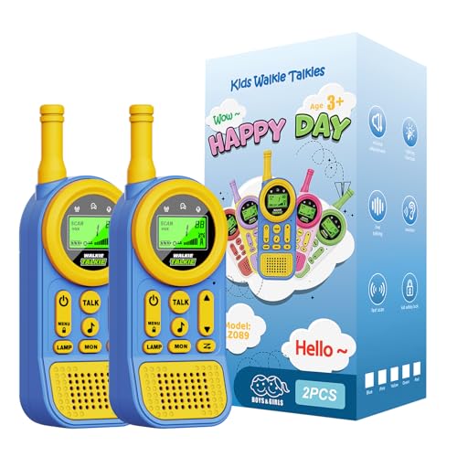 Ptnerbeh Walkie Talkies for Kids Toys: Toys for 3-12 Year Old Boys Girls - 22 Channels 2 Way Radio Toy with Backlit LCD Flashlight - 3 Miles Range for Outside/Camping/Hiking (2-Pack)