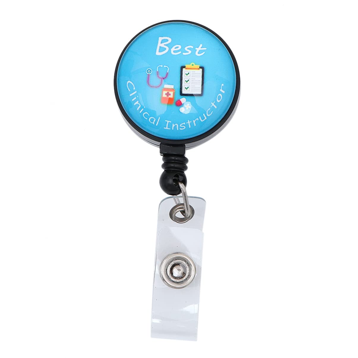 NUOBESTY 12pièces Porte-badges Rétractables Thème Hospitalier Clips Avec Pince Alligator De Clips De Badge Élargi Pour Et Médecins Design Et Pratique Pour Utilisation à Hôpital