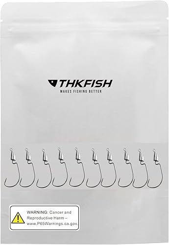 Miniatura 7 de thkfish Cabezas de plantilla de bala anzuelos Swimbait Pesca de lubina Texas Rig Hook Agua Salada Agua Dulce Offset Gancho Pesado Sin Hierbas 30 20