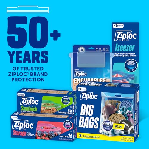 Ziploc Big Bags, 10 Gallon XXL Reusable Storage Bags, 8 Count - image 6