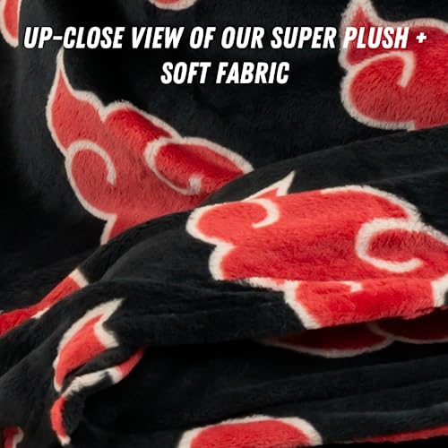 Franco Naruto Anime Akatsuki Cloud Bedding Super Soft and Cozy Wearable Hooded Throw Blanket, 70 in x 50 in (Official Licensed Product) Collectibles - Image 6