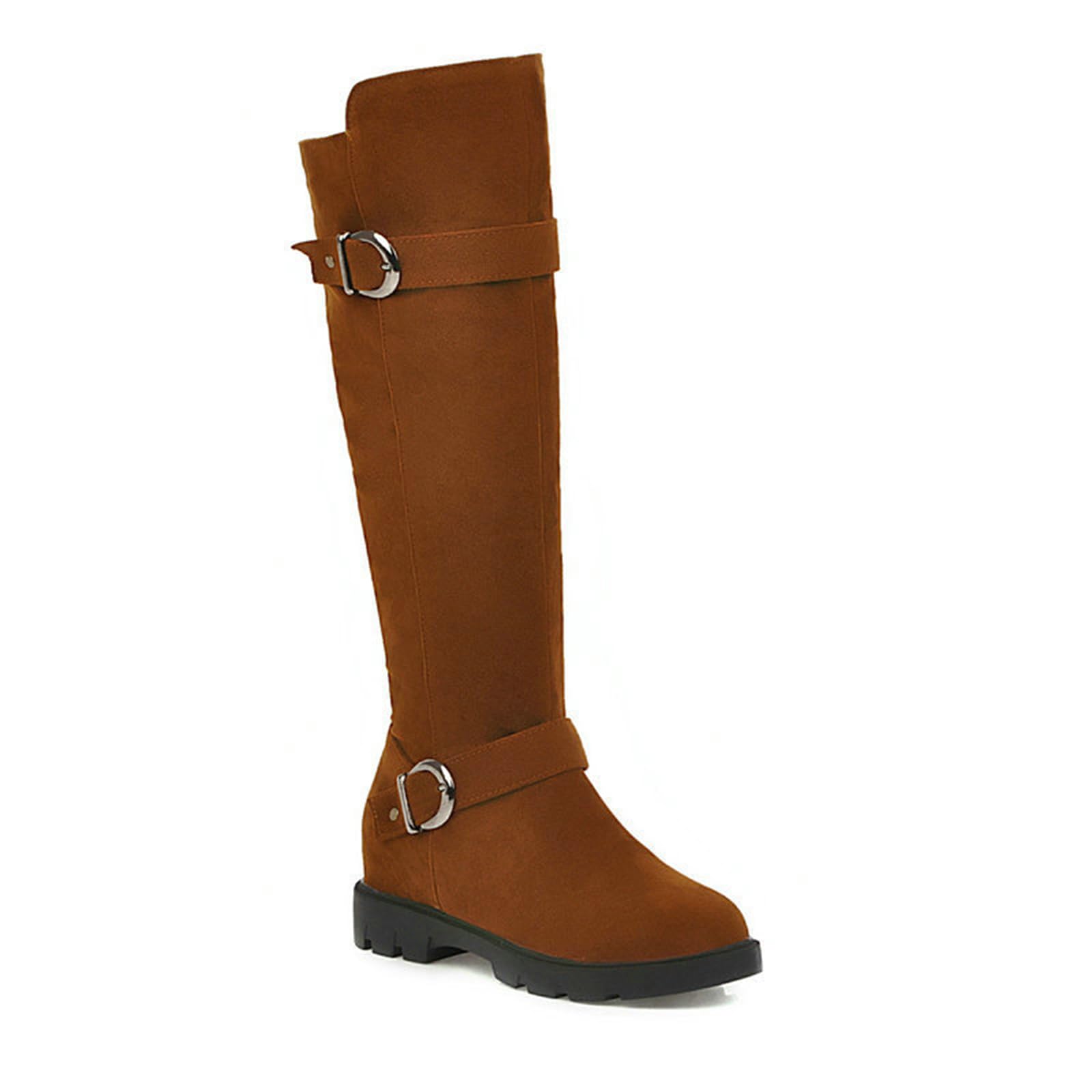 Botas de longitud media para mujer con suela plana que evitan el cansancio 4