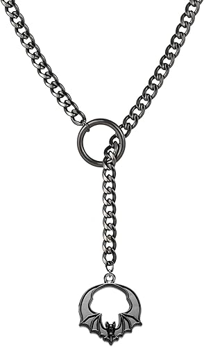 Miniatura 37 de Collares de anillo en forma de corazón con cadena deslizante para mujer, collar de barra de cadena cubana de acero inoxidable, collar punk rock