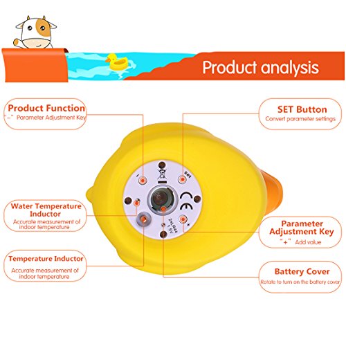 image for b&h Baby Thermometer, The Infant Baby Bath Floating Toy Safety Tempera