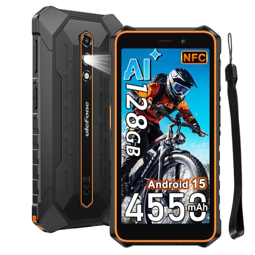 RugKing 2 Pro Móvil Irrompible Android 15, 4G Móvil Indestructible con IA, 8GB+128GB/2TB, 5.45
