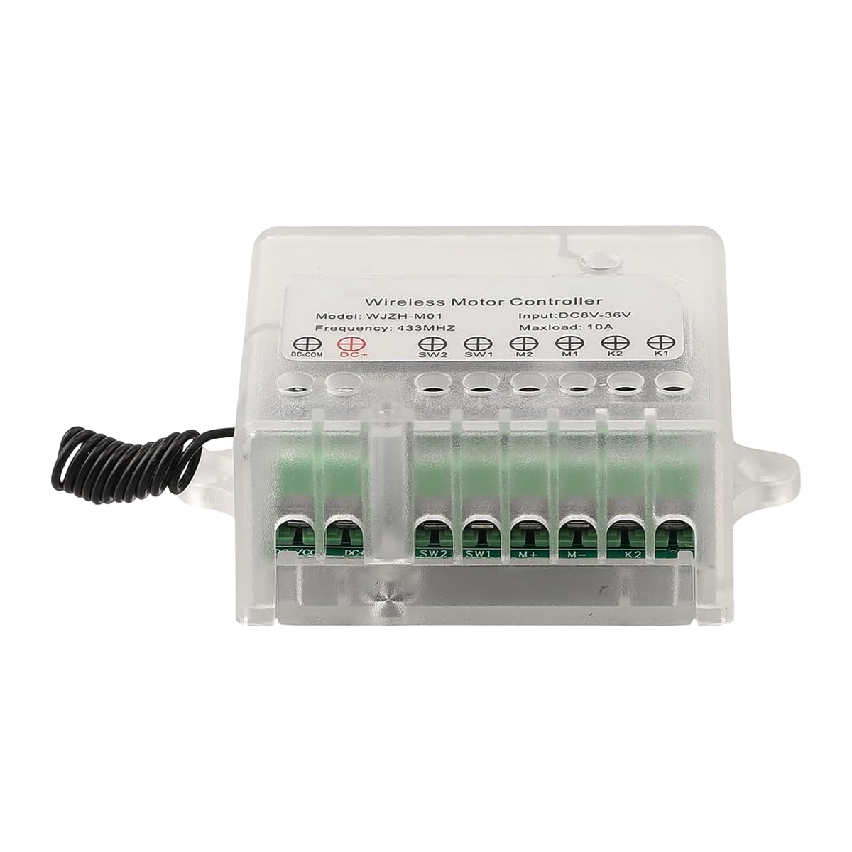 Motore CC wireless da 8 V a 36 V per interruttore di controllo, carico massimo 10 A, controllo remoto per attuatori elettrici e motori lineari
