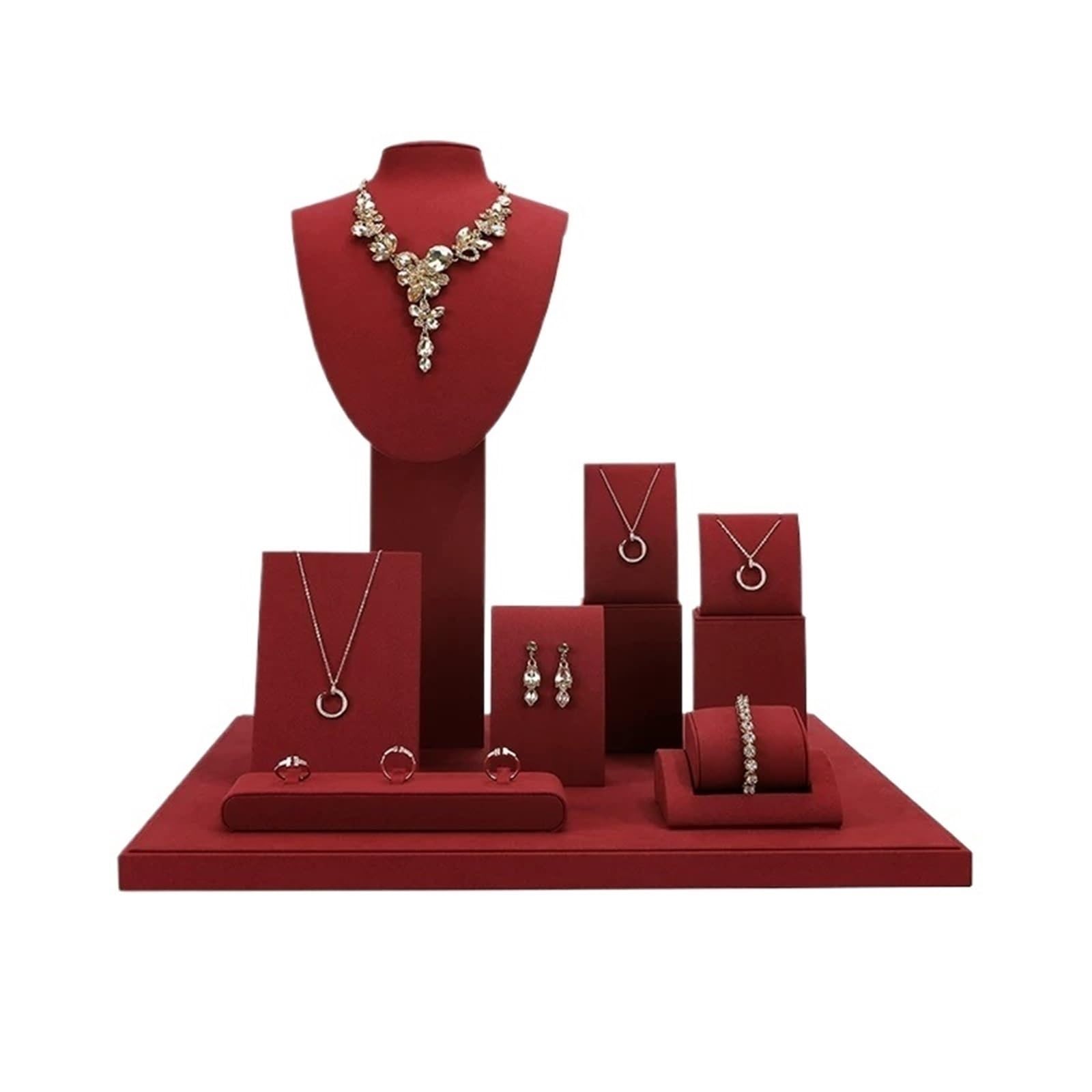 Pq7hKv2wD Jewellery Organiser 8pcs Jewellery Display Set Pendant Stands