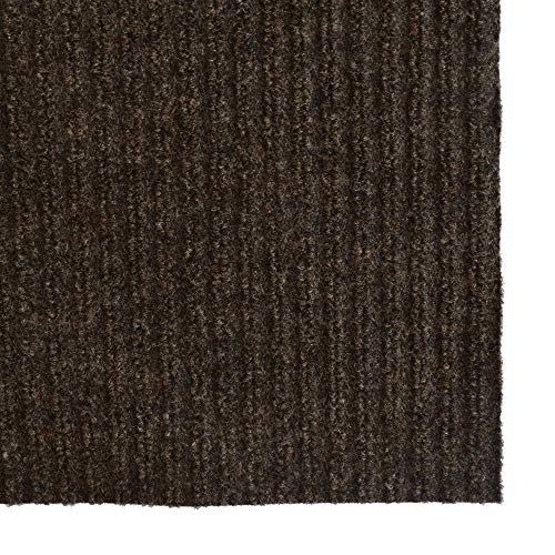 Icustomrug Spartan Weather Warrior Duty Indoor/Outdoor Utility Ribbed In 3Ft,4Ft,6Ft Widths 70 Custom Sizes With Natural Non-Slip Rubber Backing 3' X 82' In Brown #TOP3