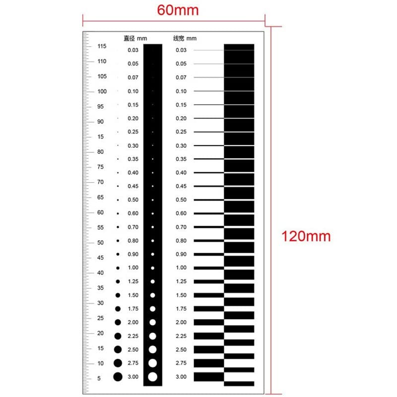 Microscope Point Line Gauge Film Soft Ruler Area Stain Highly Transparent PET(1)