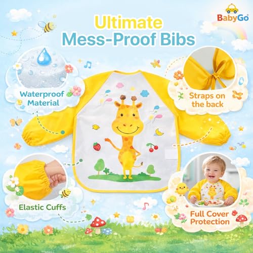 Image of BabyGo Cotton Baby Tie Button Bibs | Soft, Washable Feeding Bibs for Kids, Adjustable, Reusable, Gentle on Skin, Comfortable & Ideal for Mealtime, Perfect for Infants & Toddlers | Multicolor