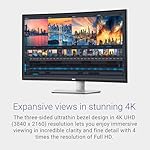 Dell S3221QS 32 Inch Curved 4K UHD (3840 x 2160), VA Ultra-Thin Bezel Monitor, 60Hz, 4MS Response Time, 90% DCI-P3, 99% sRGB, AMD FreeSync, HDMI, DisplayPort, Built in Speakers, VESA Certified, Silver - Image 2