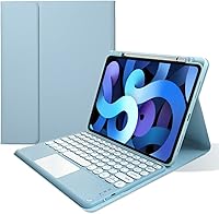 Vista 15 de Funda con Teclado para iPad 9ª 8ª 7ª Generación iPad 10.2 pulgadas Touchpad Teclado Desmontable para iPad Air 3ª Generación 10.5"/iPad Pro 10.5
