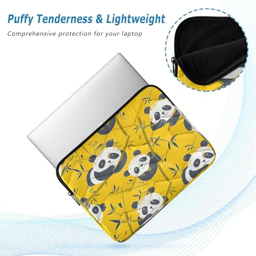 Funda para Laptop 13-14 pulgadas Impermeable Amarilla con Pandas miniatura 5