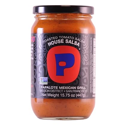 Roasted Tomato Salsa, Award-Winning HOUSE SALSA Authentic Mexican Recipe, Mild Flavor, Locally Sourced Ingredients, Non GMO, Gluten Free, Vegan, From Papalote Mexican Grill, Mission District, San Francisco 15.75 oz Jar, (Single Jar, Original House Salsa)