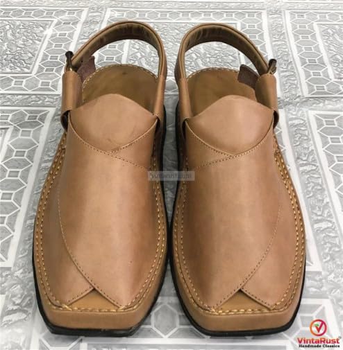 Genuine Leather Gents Chappal, Traditional Handmade Peshawari Chappal, Premium Quality Stylish Shoes, Handcrafted Footwear2