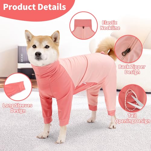 Image of Coppthinktu Recovery Suit for Dogs Dog Surgery Suit, Long Sleeve Dog Onesie After Spay Neuter for Female Dogs, Dog Surgical Recovery Body Suits to Prevent Licking Shedding Cone Alternative