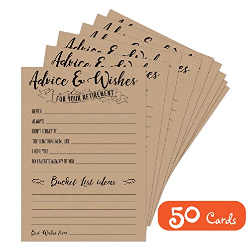 Twerp 50 Retirement Party Advice And Wishes Cards | Retirement Party Decorations And Supplies For The Newly Retired | Guest Book Alternative #TOP5