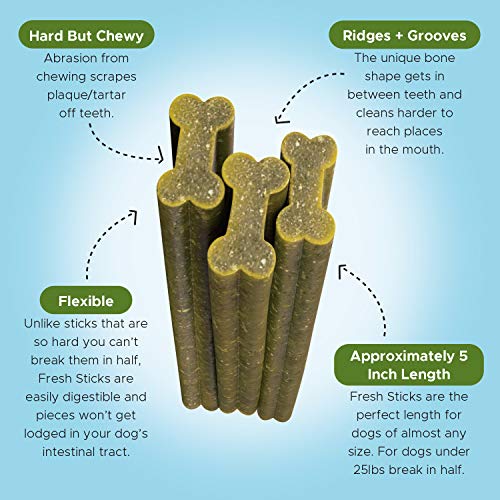 Pet Honesty Dental Health Fresh Sticks - Oral Hygiene Dental Sticks for Dogs - Dental Dog Chews - Freshen Dog Breath, Reduce Plaque + Tartar - 16 Sticks - Image 7