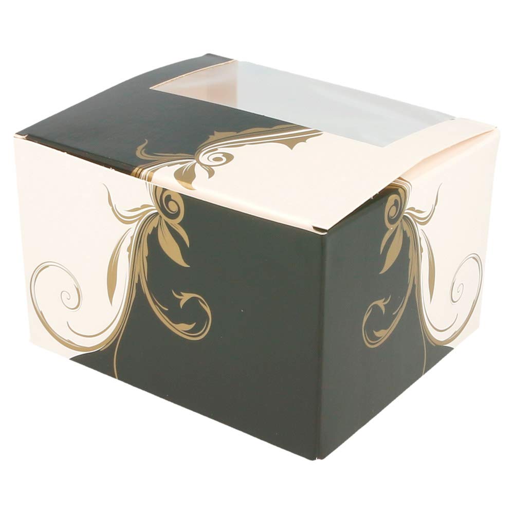 García de Pou 204.74 - Scatole da pasticceria con finestra, 275 G/M2, 11 x 13 x 8 cm, set da 50, colore: bianco
