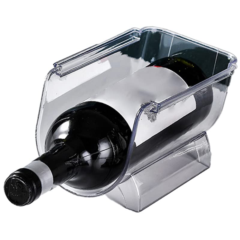 Plastikowy Organizer na Wino, Stojak na Butelki z wodą do Układania w Stosy dla Inteligentnej Organizacji, Przezroczysty, Wodoodporny, Antypoślizgowy do Domu, Kuchni, Baru (1