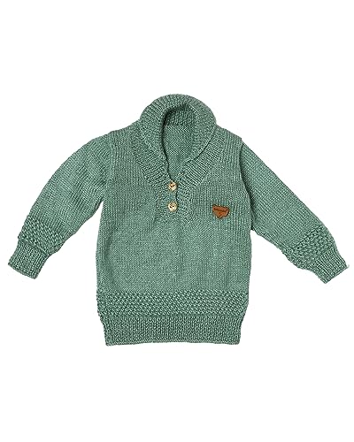 Image of Handmade Winter Wear Woolen High Neck Pullover Sweater for Baby Boys and Boys