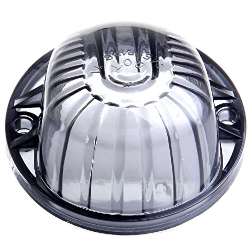 LBRST 5x Smoke Round-Shape Cab Marker Light Assembly Cover/Lens w/T10 4-3528-SMD Ice Blue LED Bulbs Top Roof Running Cab Marker Light For Chevy Truck pickup 1973-1991 For Chevy K30 Pickup K20