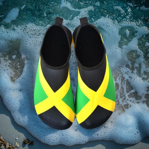 Water Shoes for Women and Men Quick-Dry Swim Beach Shoes for Outdoor Surfing Yoga Exercise Jamaica Flag Caribbean Reggae Rasta3