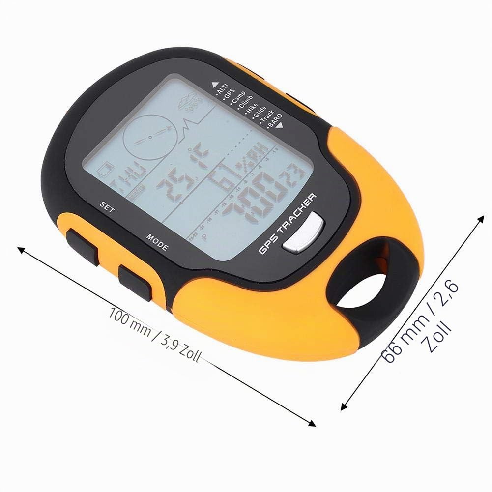Dioche Digitaler Höhenmesser, multifunktional, Kompass, Wettervorhersage, GPS, Navigation, Thermometer, Hygrometer, Barometer, mit Taschenlampe