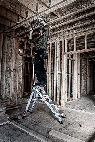 Little Giant Ladders, Jumbo Step, 4-Step, 3 foot, Step Stool, Aluminum, Type 1AA, 375 lbs weight rating, (11904)