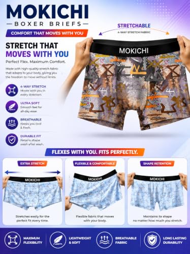 Image of Men's Printed Trunks, Pack of 2 | Abstract Geometric Design | Stretchable Elastic Waistband | Comfortable Regular Fit Underwear