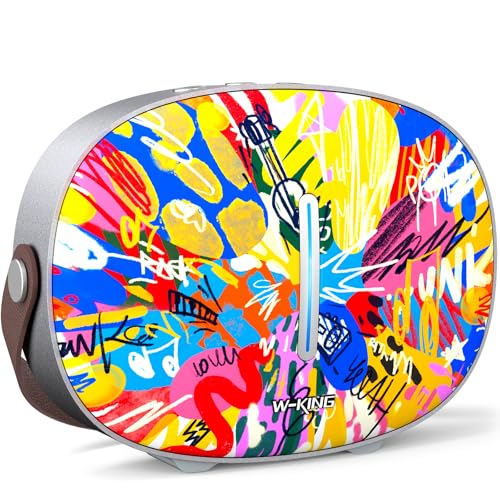 W-KING T8II Altavoz Bluetooth Portatil Potente Inalámbrico, 96W Pico Altavoz Bluetooth con 2 Subwoofers, Graves Potentes, Carga Rápida, BT5.4, Disco USB, AUX, LED (Pintura)