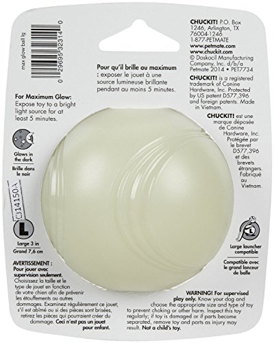 Chuckit Max Glow Ball Large Ball - 3' Diameter (2 Pack)