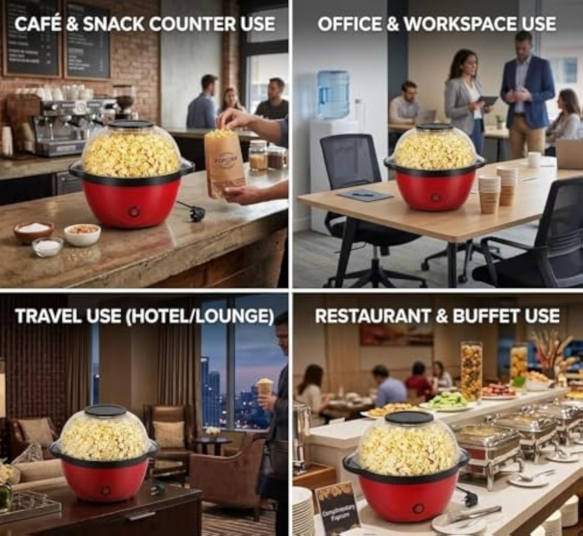 450W Electric Popcorn Maker Machine, Compact Snack Appliance