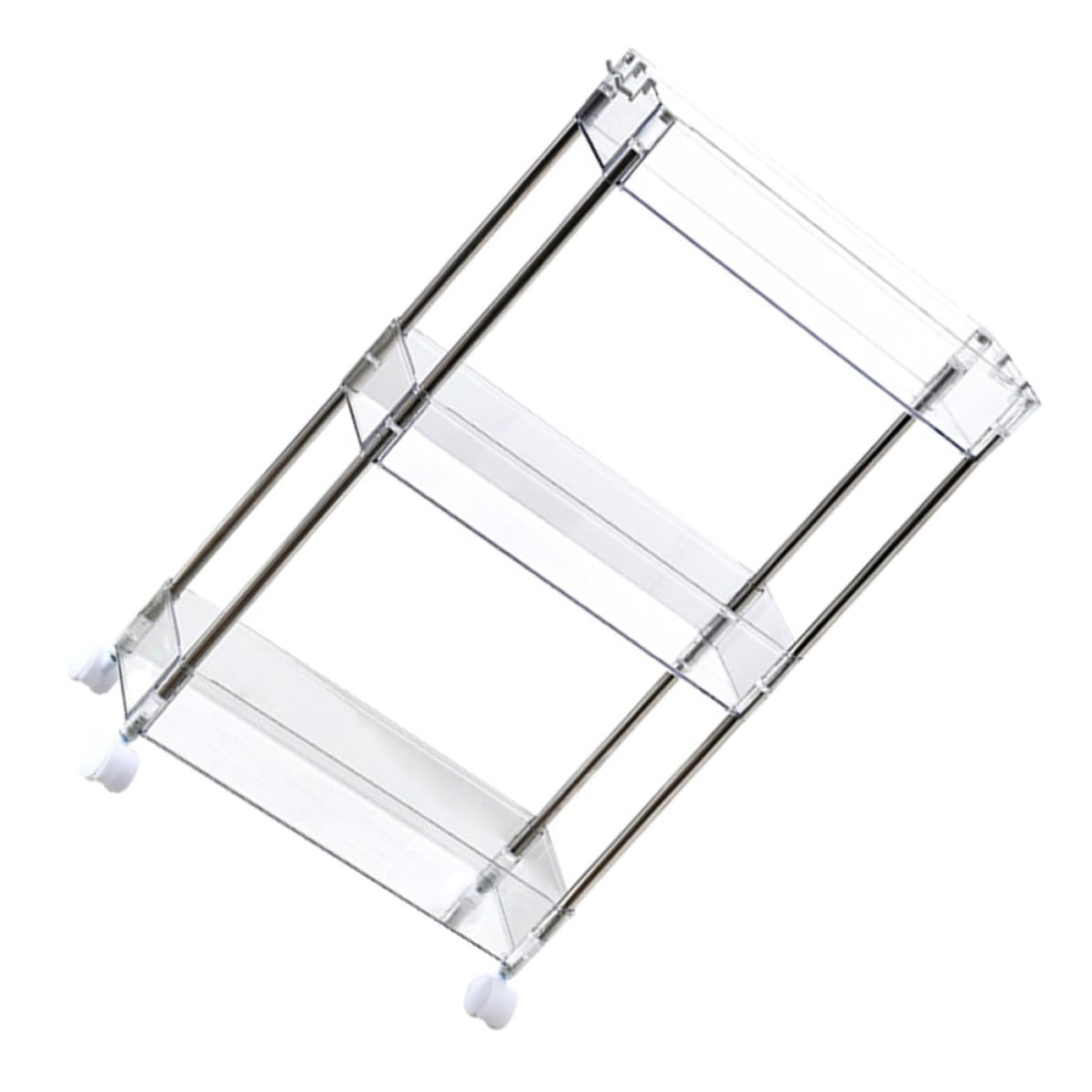 COHEALI Carrello Cucina Grande Capacità di Stoccaggio con Ruote in Pet e Acciaio Inox, Scaffale Salvaspazio a 3 Ripiani per Balcone e Cucina