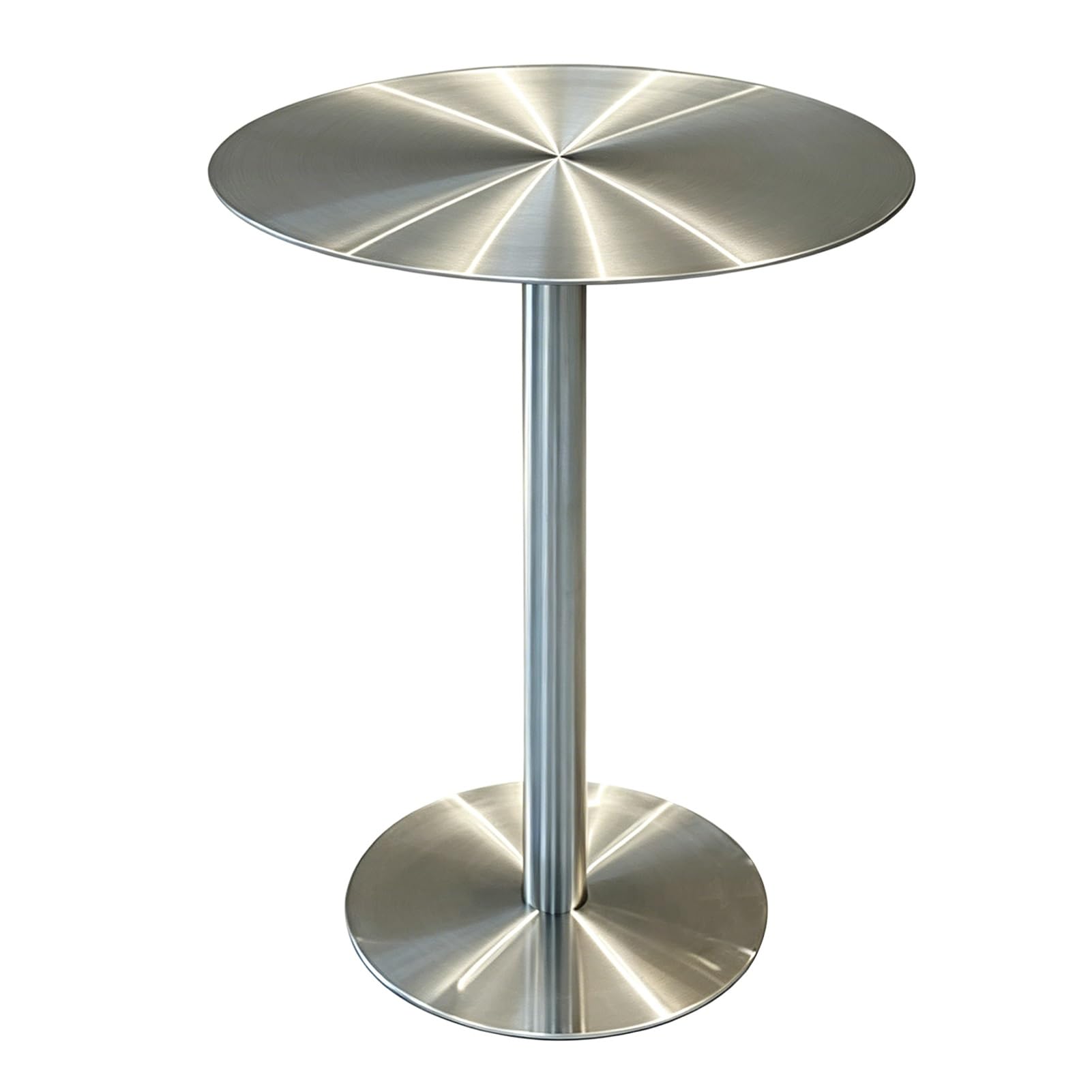 Table de bar haute avec piètement stable en inox pour terrasse et bistrot