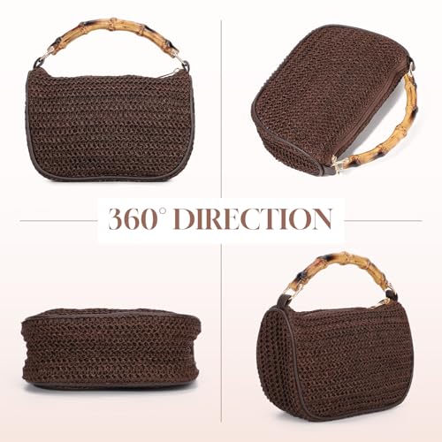 Bolso Clutch de Paja Pequeño para Mujer Verano miniatura 3
