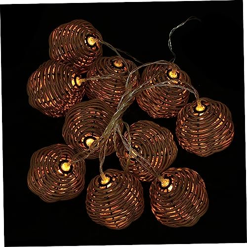 ULTECHNOVO LED Lichterkette Imitation Rattan Warme Dekoration für...