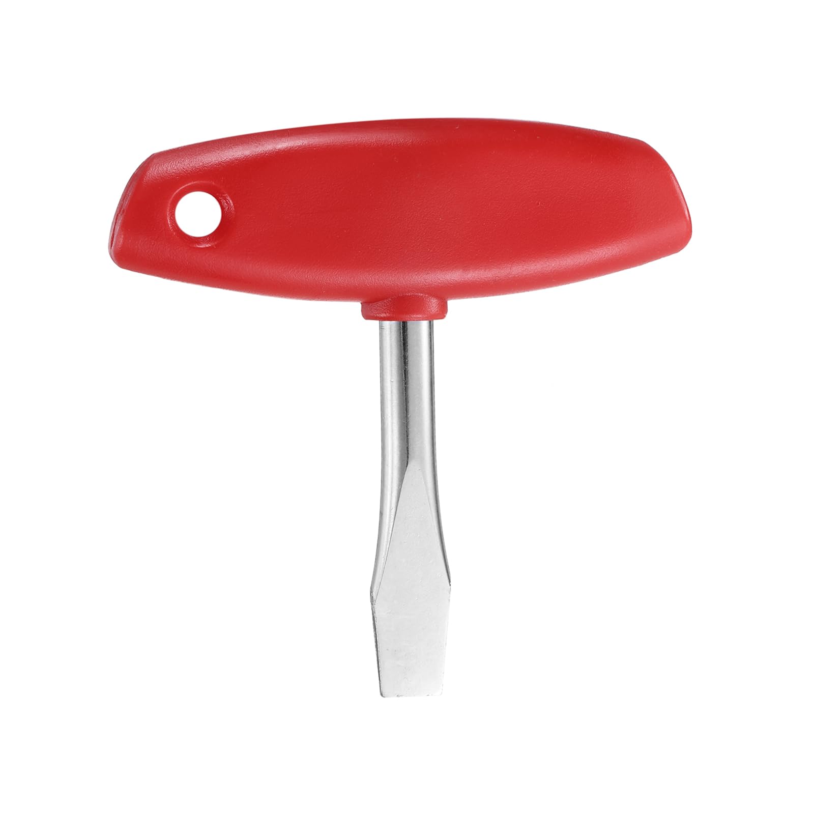 Generic T Handle Flat Head Screwdriver 12mm T Handle Slotted Screwdriver with Plastic Handle for Slotted Screw Quick Release Plate Camera Tripod Monopod, Red