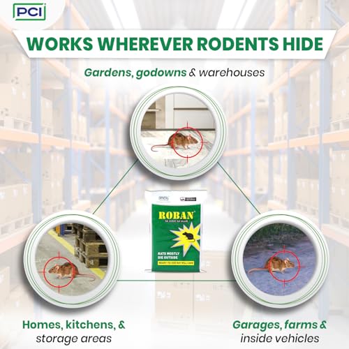 Image of PCI Pest Control Pvt Ltd Roban Cake 100gm | Kills Rats Outdoors in One Feed | Effective Against All Types of Rats (5)